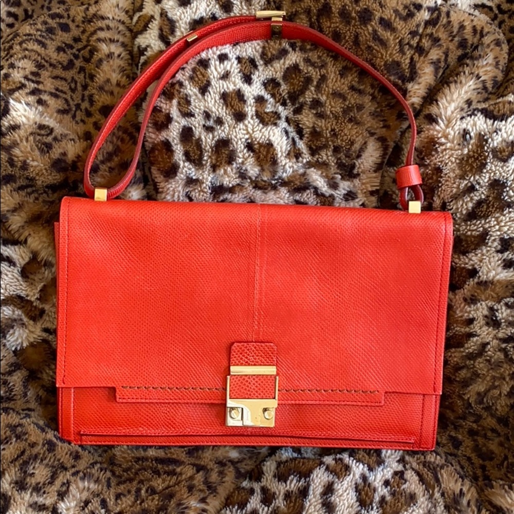 lanvin snakeskin flap shoulder bag like new